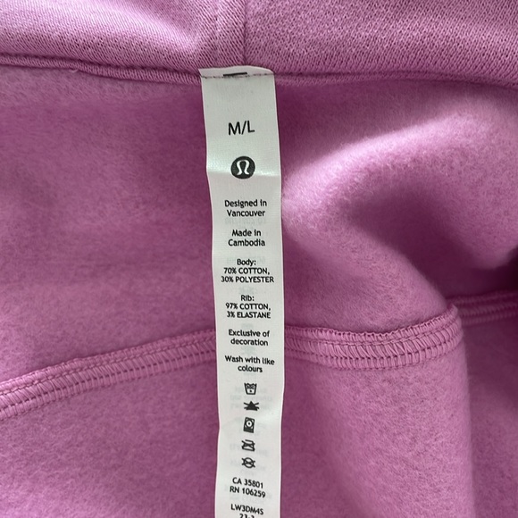 NWT Lululemon Scuba Oversized Half Zip Hoodie Dahlia Mauve Size M/L - Picture 4 of 7